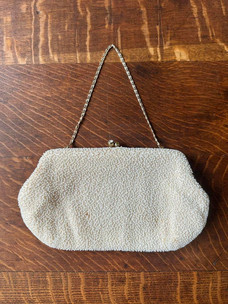 1950s Beaded Floral Handbag Purse