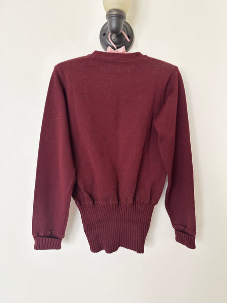 Vintage Wool Letterman Sweater (S)