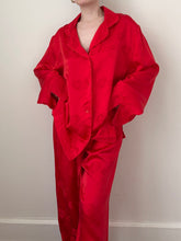 Load image into Gallery viewer, Pure Silk Red Roses Pajama Set (M)
