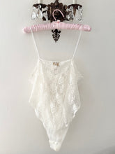 Load image into Gallery viewer, Vintage Victoria’s Secret Gold Label Ivory Lace 1980s Bodysuit Teddy Lingerie Piece (M)
