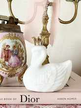 Load image into Gallery viewer, 1970s Milk Glass Swan Perfume Bottle by Avon
