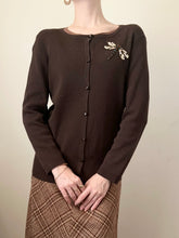 Load image into Gallery viewer, Brown Dragonfly Cardigan Sweater (S)
