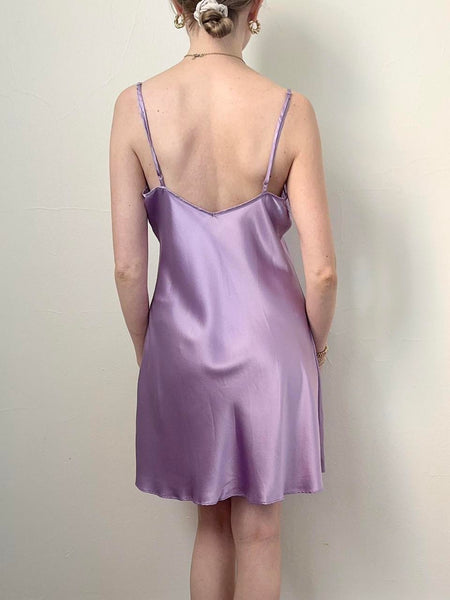 Vintage Victoria’s Secret Lavender Silk Mini Slip Dress (S)
