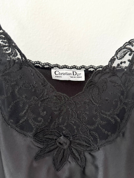 Vintage 1980s Christian Dior Lace Trim Cami (M/L)