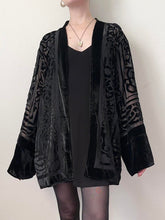 Load image into Gallery viewer, Witchy Burn Out Velvet Kimono (L)
