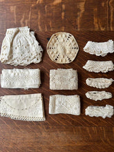 Load image into Gallery viewer, Antique Late Victorian and Edwardian Hand Made Lace Trim Scraps Bundle
