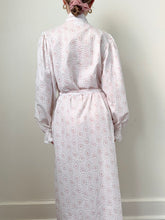 Load image into Gallery viewer, Pink &amp; Green Dainty Floral Cotton Lace Trim Robe (XS)
