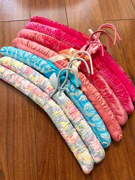 Vintage Padded Hangers Set