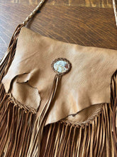 Load image into Gallery viewer, 70s Hand Made Leather Fringe Purse
