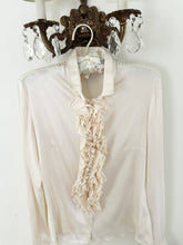 Load image into Gallery viewer, Vintage Italian Pure Silk Ruffle Blouse
