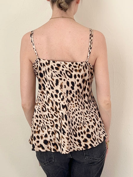 Pure Silk Leopard Camisole (L)
