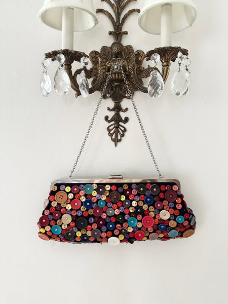 Vintage Button Handbag Purse