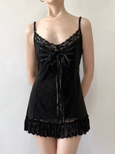 Load image into Gallery viewer, Black Lace Ruffle Tunic Cami (XS/S)
