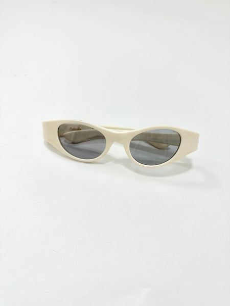 Retro 1950s White Vintage Cat Eye Sunglasses
