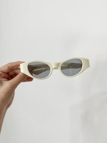 Retro 1950s White Vintage Cat Eye Sunglasses
