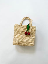 Load image into Gallery viewer, Vintage Style Cherry Wicker Basket Purse Handbag
