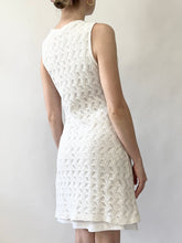 Load image into Gallery viewer, White Crochet Mod Mini Dress (S/M)
