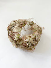 Load image into Gallery viewer, Green and Brown Floral Netted Fascinator Hat
