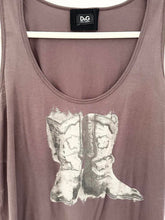 Load image into Gallery viewer, Vintage Dolce &amp; Gabbana Brown Cowboy Boots Tank Top (XL)
