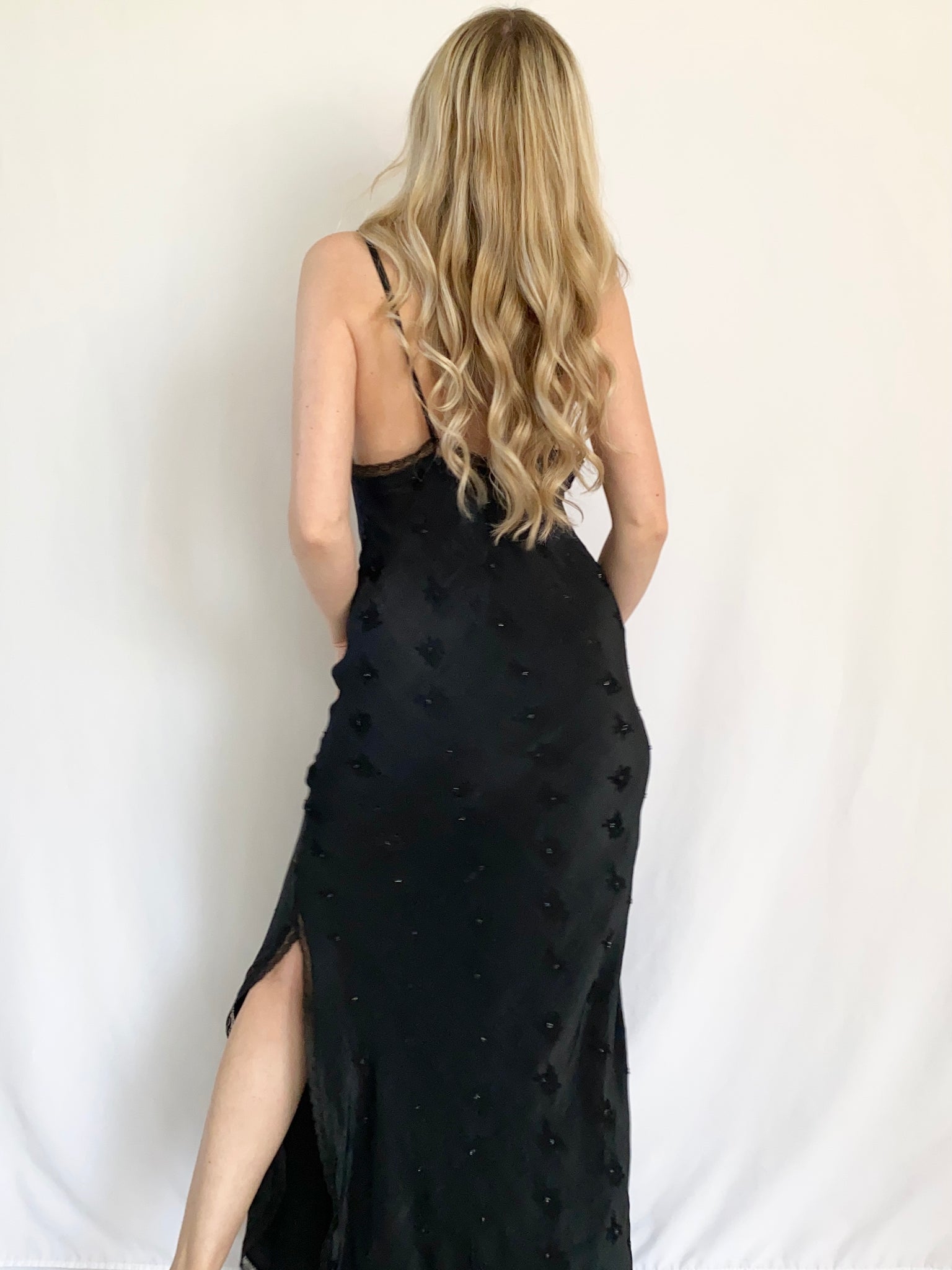 dior black lace slip dress Dior Navy Polkadot Lace Slip Dress