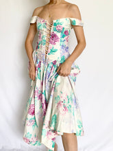 Load image into Gallery viewer, Vintage Fairytale Garden Floral Corset Dress (S-XS)
