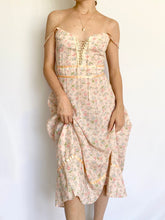 Load image into Gallery viewer, Vintage 1970s Pink Meadow Cotton Prairie Dress (S-XS)
