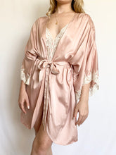 Load image into Gallery viewer, Vintage Victoria’s Secret Ornate Silk French Cut Teddy &amp; Robe Set (M)
