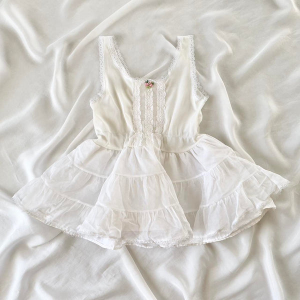 White Petticoat Ballerina Slip Dress (2T)
