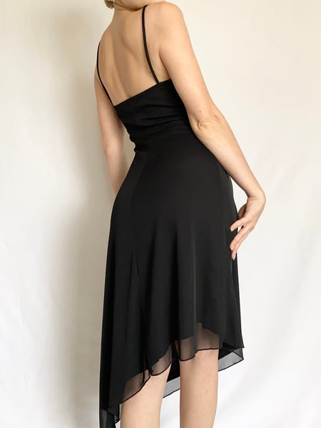Black Magic Asymmetrical Evening Dress (S)
