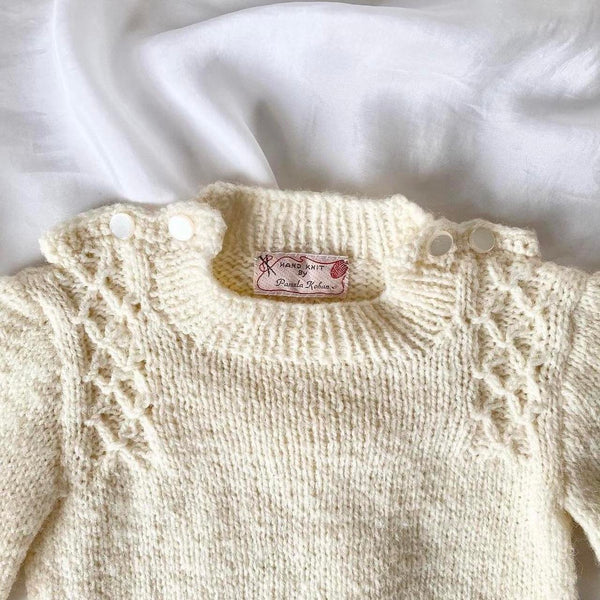 Hand Knit Vintage Baby Sweater