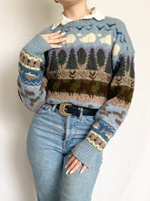 Load image into Gallery viewer, Wool Forest Scene Animal Sweater (S)
