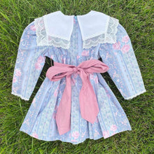 Load image into Gallery viewer, 1980s Rose Lace Bib Tea Party Dress (2T)
