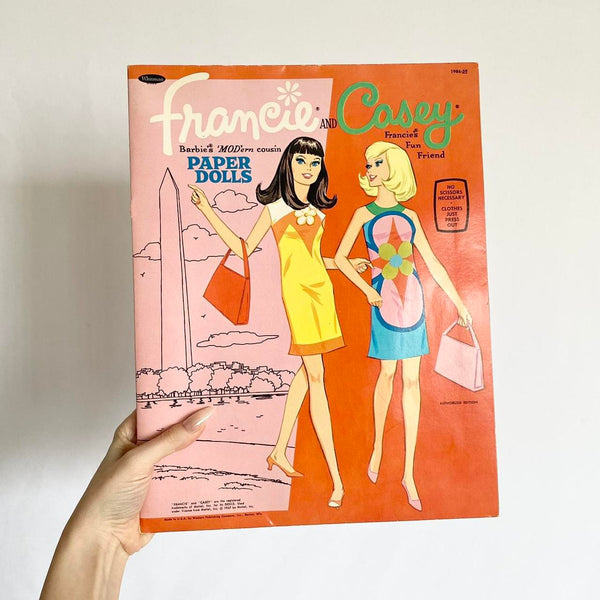 Original 1967 “Francie and Casey” Barbie Mod Retro Paper Dolls