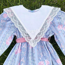 Load image into Gallery viewer, 1980s Rose Lace Bib Tea Party Dress (2T)
