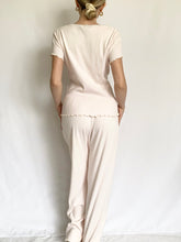 Load image into Gallery viewer, Pink Lace Trim Ralph Lauren Pajama Set (M)
