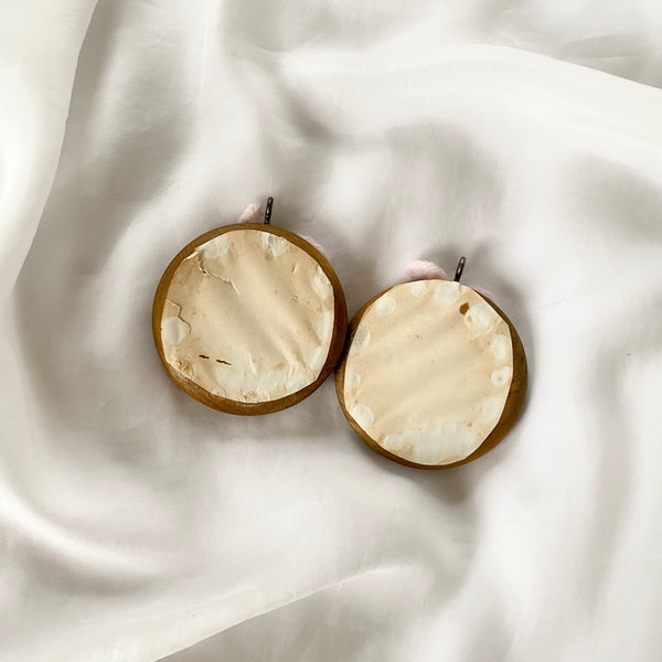 Hand Made Wooden Vintage Mice Ornaments