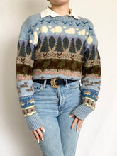 Load image into Gallery viewer, Wool Forest Scene Animal Sweater (S)
