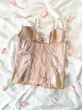 Load image into Gallery viewer, Rose Gold Royalty Lace Vintage Victoria’s Secret Bustier (32C)
