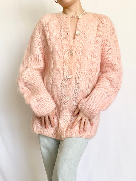 1950s Handmade Italian Mohair Wool Blend Sweater (M)