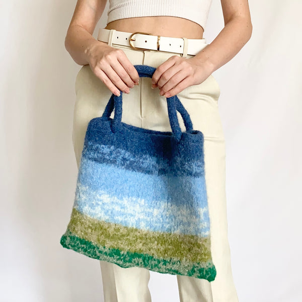 Hand Made Wool Landscape Purse