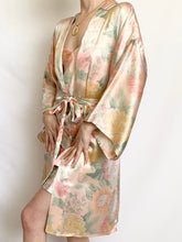 Load image into Gallery viewer, Victoria’s Secret Floral Pastel Silk Slip Dress and Robe Set (XS,S)
