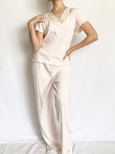 Load image into Gallery viewer, Pink Lace Trim Ralph Lauren Pajama Set (M)
