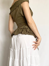 Load image into Gallery viewer, Evergreen Ruffle Corset Blouse (S)
