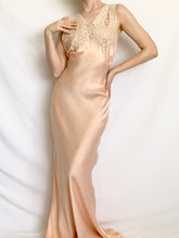 Load image into Gallery viewer, Antique 1930s Pure Silk Pink Bias Gown (XS)

