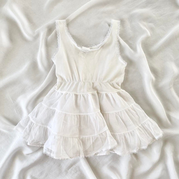 White Petticoat Ballerina Slip Dress (2T)