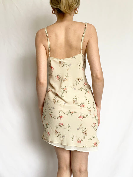 Vintage Floral Garden Slip Dress (L)