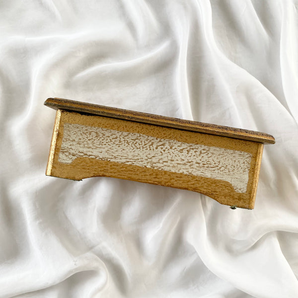 Vintage Wooden Jewelry Trinket Box