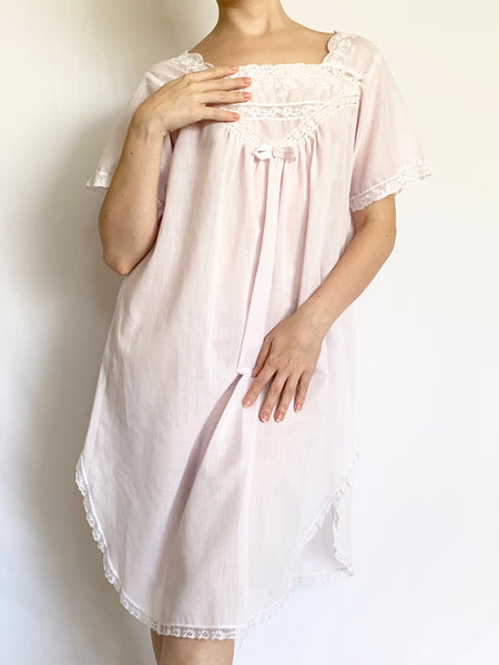 1970s Christian Dior Cotton Nightgown (XS-M)