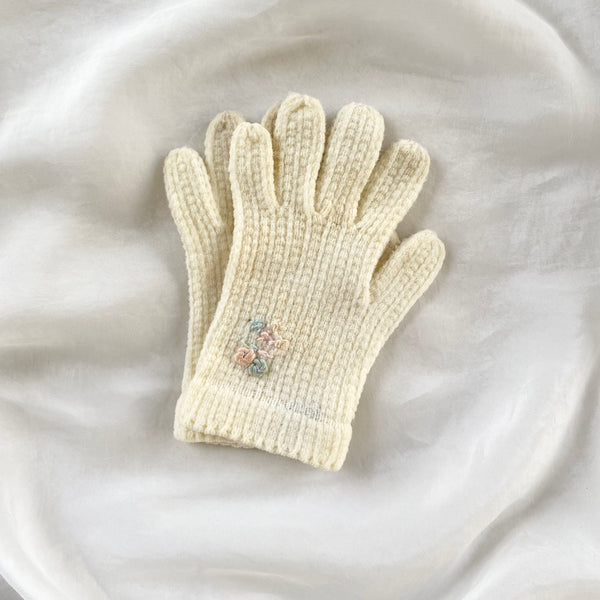 1950s Embroidered Baby Gloves