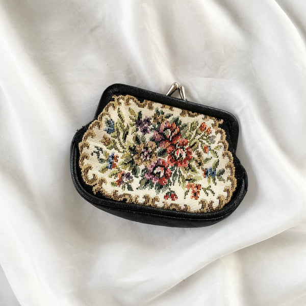 Vintage 1950s Tapestry Coin Purse